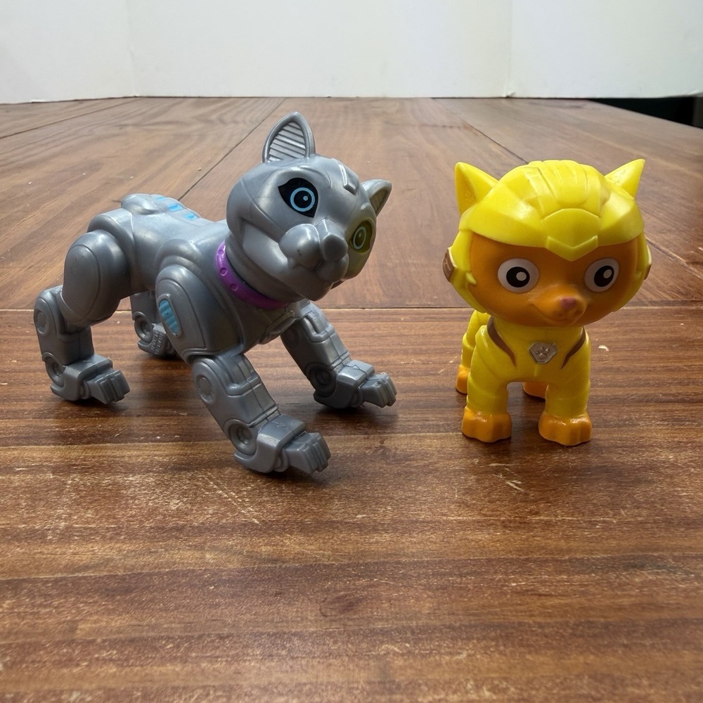 Paw Patrol Cat Pack Adventure Bay Rescue Set Replacement Meow Meow Robot & Leo